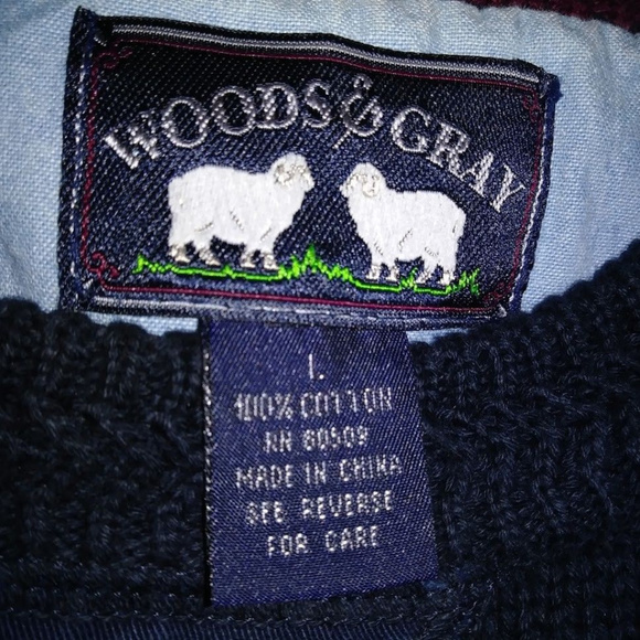 Woods & Gray Mens Sz L Cotton Crew Neck Sweater - Picture 2 of 8